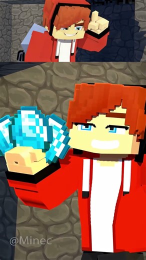 JJ's Technique in Diamond Mining 🫨 REaction (Maizen Minecraft x Hytale) #minecraft #jj #jjmikey