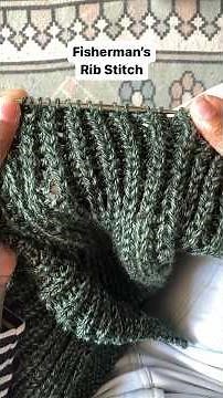 Fisherman’s Rib Stitch. Knitting Tutorial. Stitch Tutorial.