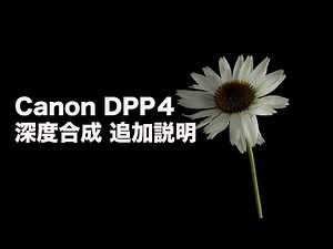 Canon DPP 4 深度合成追加説明(2020.08.10)