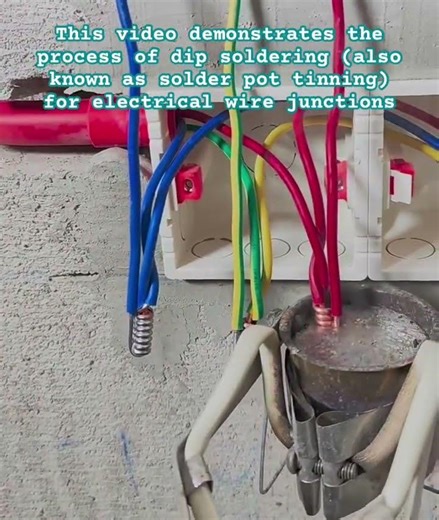 Professional Dip Soldering for Electrical Wire Splices