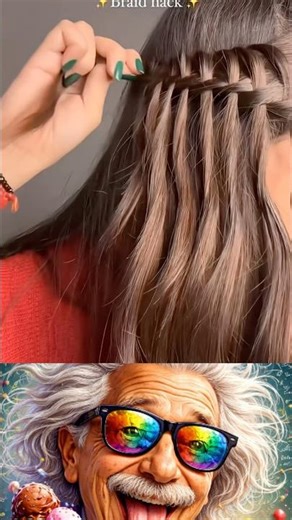 Braid Weaving Life Hack👩‍🦰#tips #beautifulhair #hairstyle #braids
