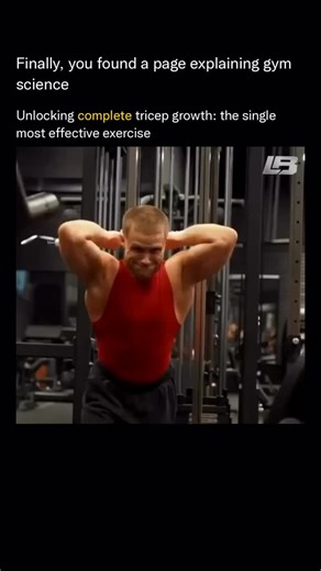Gym Science Explained on Instagram: "Want triceps that truly stand out? This isn’t just another exercise; it’s the single most effective one for hitting all three heads for serious growth. Your arms will thank you. Most lifters neglect the long head, but research proves the cable overhead extension boosts growth across all three heads by up to 50%. Stop leaving gains on the table. Follow @gymscienceexplained for more"