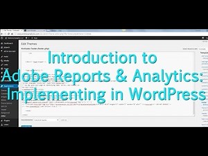 [Tutorial] Adobe Analytics - Implementing in WordPress