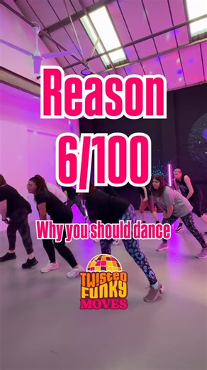 Reason 6/100: Because shaking your bum is genuinely good for your soul 🍑 📍 Stourbridge – Tue, Wed 📍 Kingswinford – Thu & Sun 💷 £8 PAYG | Block Booking #100ReasonsToDanceTFM 🪩 Inclusive dance fitness in Stourbridge & Kingswinford | Where every body is a dancing body. See you tomorrow for the next one 🪩💛 | Twisted Funky Moves