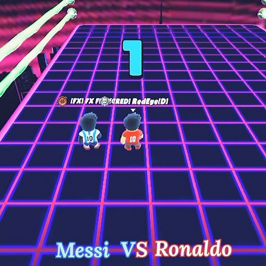 1 Vs 1 Block Dash | messi vs ronaldo - Block Dash Super punch #stumbleguys #blockdash