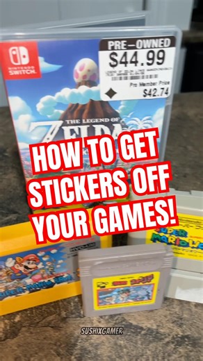 How to get stickers off your video games #retrovideogames #videogameclips #superfamicom