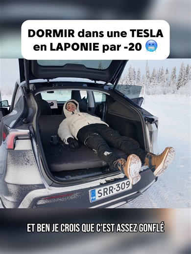 J'ai dormi dans une Tesla en Laponie par -20°C 🥶 #Tesla #automobile #automotive