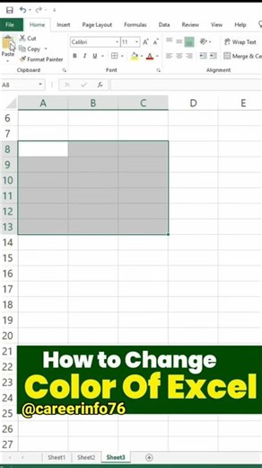 How to change colour in excel 💯 #ExcelTricks #ExcelShorts #ExcelTips #LearnExcel #Productivity #yt