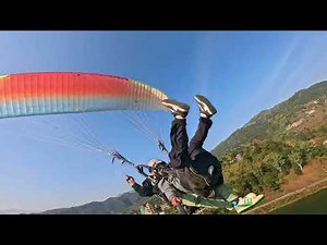 Paragliding in Nepal 🇳🇵 acrobatics fly360 landing