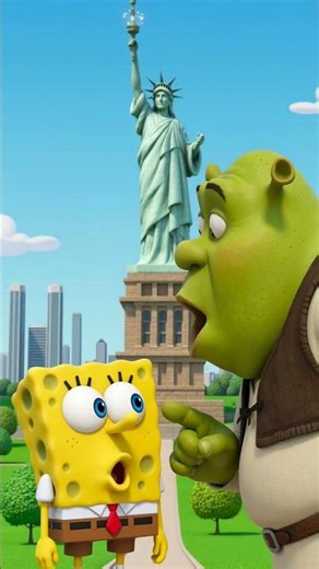 SpongeBob & Shrek Teach Famous Cities | Learn World Cities for Kids 🌍🏙️