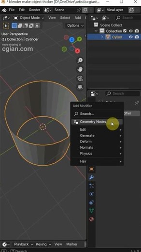 Blender make object thicker #blender #blender3d #3dmodeling