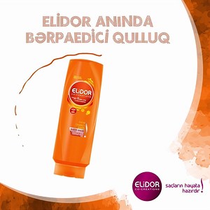 Saçlarınızı şampunladıqdan sonra saç uclarına bol-bol balzam çəkin, 1 dəqiqə gözləyin və sonda yaxşı-yaxşı durulayın :) | Elidor Azerbaycan