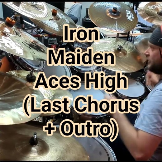 Iron Maiden - Aces High (Last Chorus + Outro) #drums #shorts