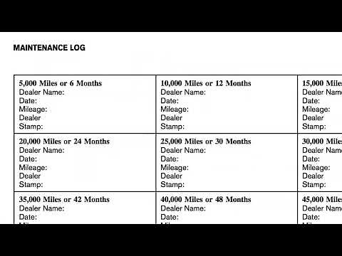 2024 INFINITI QX50 - Maintenance and Schedules