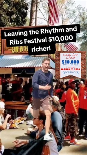 When you come for the ribs… and leave with $10,000 👀💸 Cash for CASA doing what it does best—changing lives (and weekends).