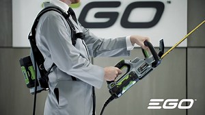 Take charge of your wellbeing with the EGO Backpack Link battery harness. Our ergonomic design allows you to work longer, ensuring the weight is distributed evenly on your back instead of your hands! Exclusive to Mitre 10! #PowerBeyondBelief | EGO Power Plus