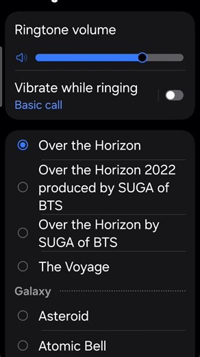 samsung a73 ringtone over the horizon 2023