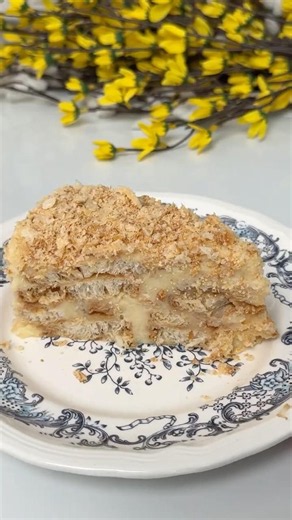 Lazy Napoleon Cake made with Puff Pastry Hearts | No-Bake Napoleon #easyrecipe