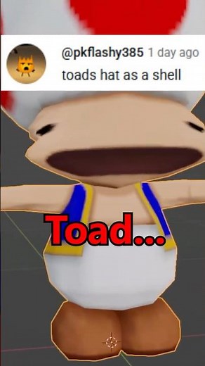 Hatless Toad is CURSED. (Part 5) #mario #blender #meme