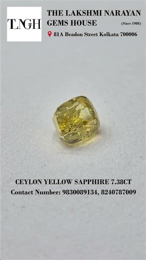 ✨CEYLON YELLOW SAPPHIRE 7.38CT✨ #sapphire #fashion #gems #jewellery #gemstones #crystal