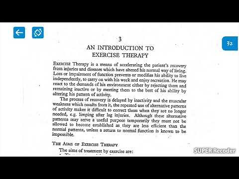 Exercise Therapy its aim And Types of Movement By Dena gardiner #MjeeLectures