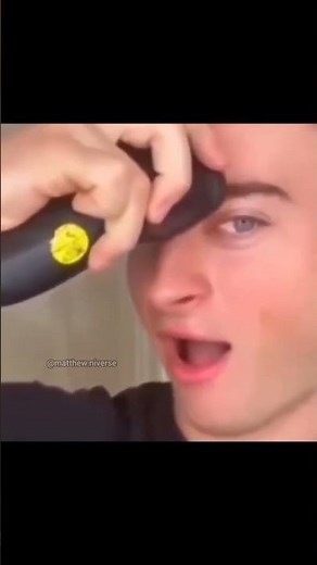 This guy shaved his eyebrows in funny way