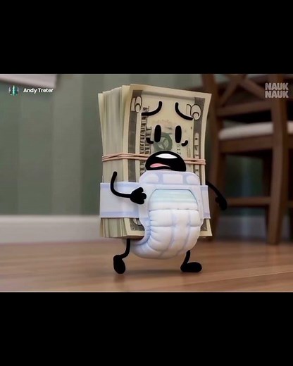 BFDI: Money Wearing a Diaper #bfdi #bfdia #animation #diaper #inflation #bfdifanart