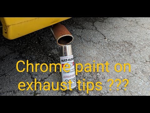 Chrome spray paint. Does it work on exhaust tips ? Let's try a few different things.