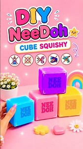 DIY viral Needoh Cube Squishy No Glue, Tape & Scissors / paper Craft/ Easy craft ideas/ DIY / How to