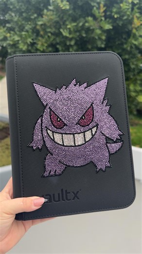 Custom Pokemon Rhinestone Trading Card Binder Vault X Gengar - Etsy