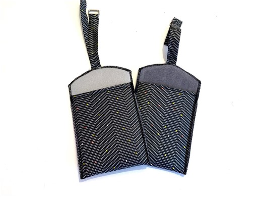 Hanging Cell Holder: Padded With Attachable Strap Charcoal or Light Grey CATT-37 - Etsy