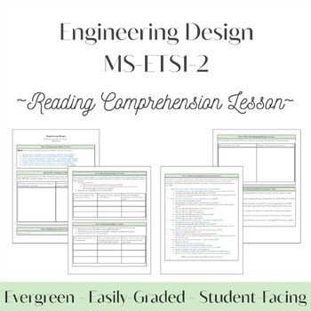Engineering Design Reading Comprehension Lesson | MS-ETS1-2 | Grades 6-8