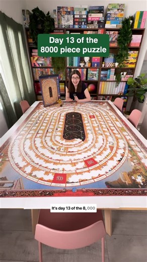 Karen Puzzles on Instagram: "Day 13 of the 8000 piece puzzle and parts of it are really filling in 🙌🏻 #jigsawpuzzles #jigsawpuzzle #puzzle #puzzles #giantpuzzle"