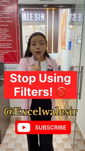 16K views · 1.1K reactions | Stop Using Filters!  Learn the Power of Slicer in Excel  #excelwalesir #exceltricks #shorts | Excel Wale Sir | Facebook