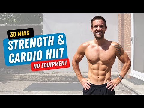 STRENGTH & CARDIO HIIT Workout for Beginners with No Equipment in 30 Minutes