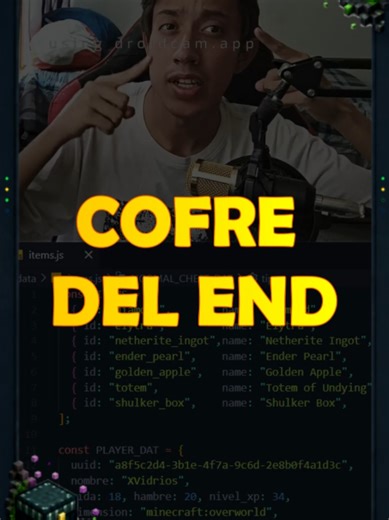 El bloque del Ender Chest está vacío siempre. No guarda nada. Cuando lo abres, el juego identifica quién eres, busca tu archivo personal .dat, lee el campo EnderItems que vive ahí, y te lo muestra en pantalla. Por eso funciona en cualquier dimensión y no pierdes nada si lo rompen. El bloque es solo la puerta. Tú eres el almacén. #programacion #software #videojuegos #minecraft #fyp
