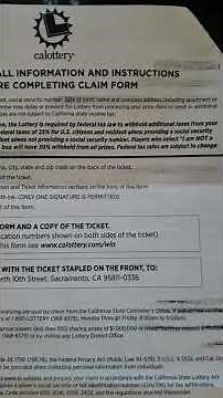 California lottery winner claim form 💰