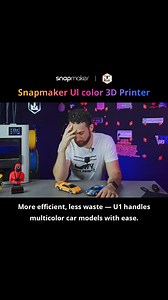  Multicolor car models printed with less waste and higher efficiency.  The Next Layer confirms: smart design makes every filament count.  Print smarter, live greener — back U1 now on Kickstarter! | Snapmaker | Facebook