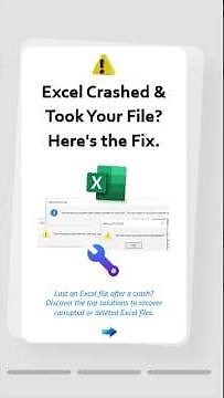 Excel Crashed and Your File Is Gone? Recover It Fast!#exceltips #exceltutorial