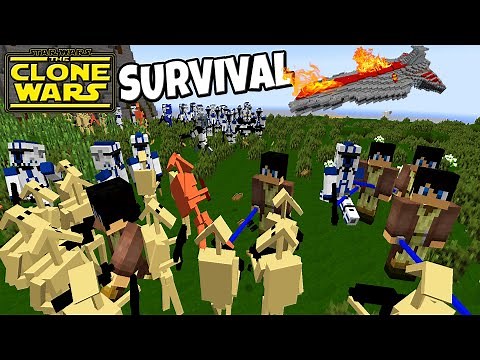 I Crash Landed into a CLONE WARS Battlefield! - Minecraft: Clone Wars Survival 1