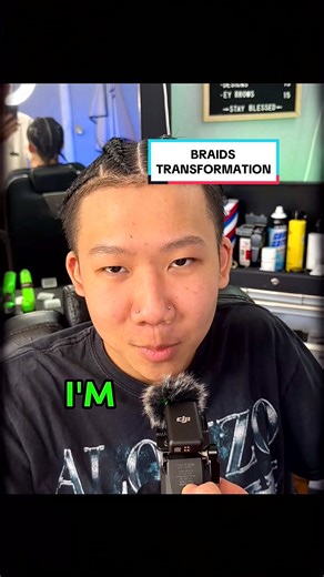 Asian Hair Braids Transformation | Barber Styles Cornrows