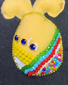 Easter Egg Brooch: DIY Beaded Accessory | Fabiosa UK