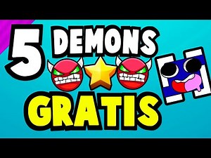 5 Demons GRATIS en Geometry Dash (Secret Way) | FREE DEMONS
