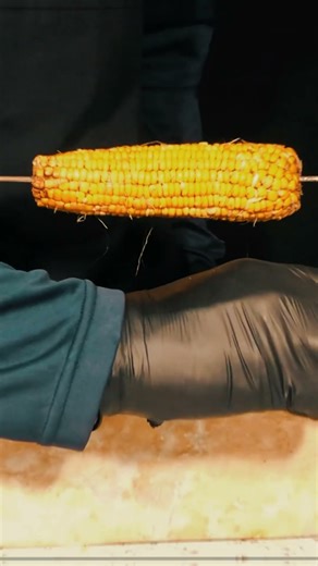 "Satisfying Roasted Corn ASMR | Peeling, Roasting & Eating Crunchy Kernels" #asmr