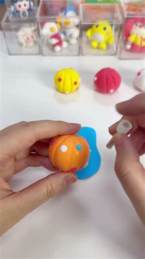 DIY Colored Spotted Pumpkin Craft: Easy Clay Tutorial Handicrafts ClayCraft