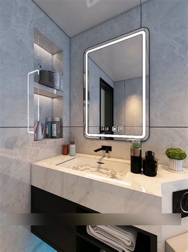 Distribución de baño #viral #decoracion | bathroom decor
