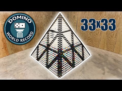 Guinness World Record - Largest 3D Domino Pyramid (33x33)