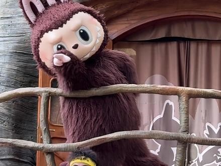 动起来就duangduangduang的大首领，指到的人都发财！#labubu #泡泡玛特城市乐园 #zimomo #ZIMOMO