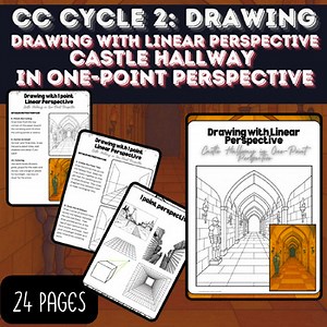 Drawing with Linear Perspective Castle Hallway - CC Cycle 2: Drawing