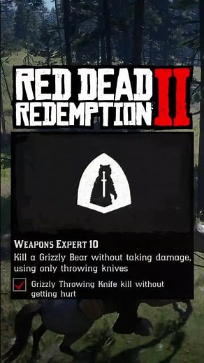 Kill A Grizzly Without Taking Damage Using Throwing Knives | WEAPONS EXPERT 10 TIPS! #RDR2 #Shorts